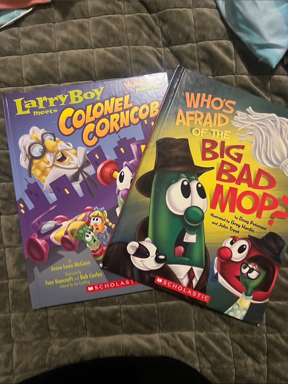 Scholastic VeggieTales Kids Book Set - Colorful Green & Purple Covers